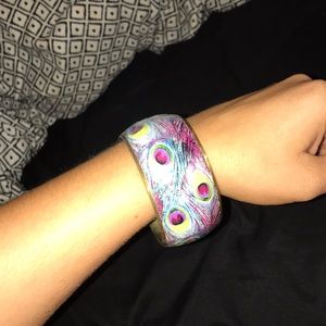 Peacock bangle bracelet